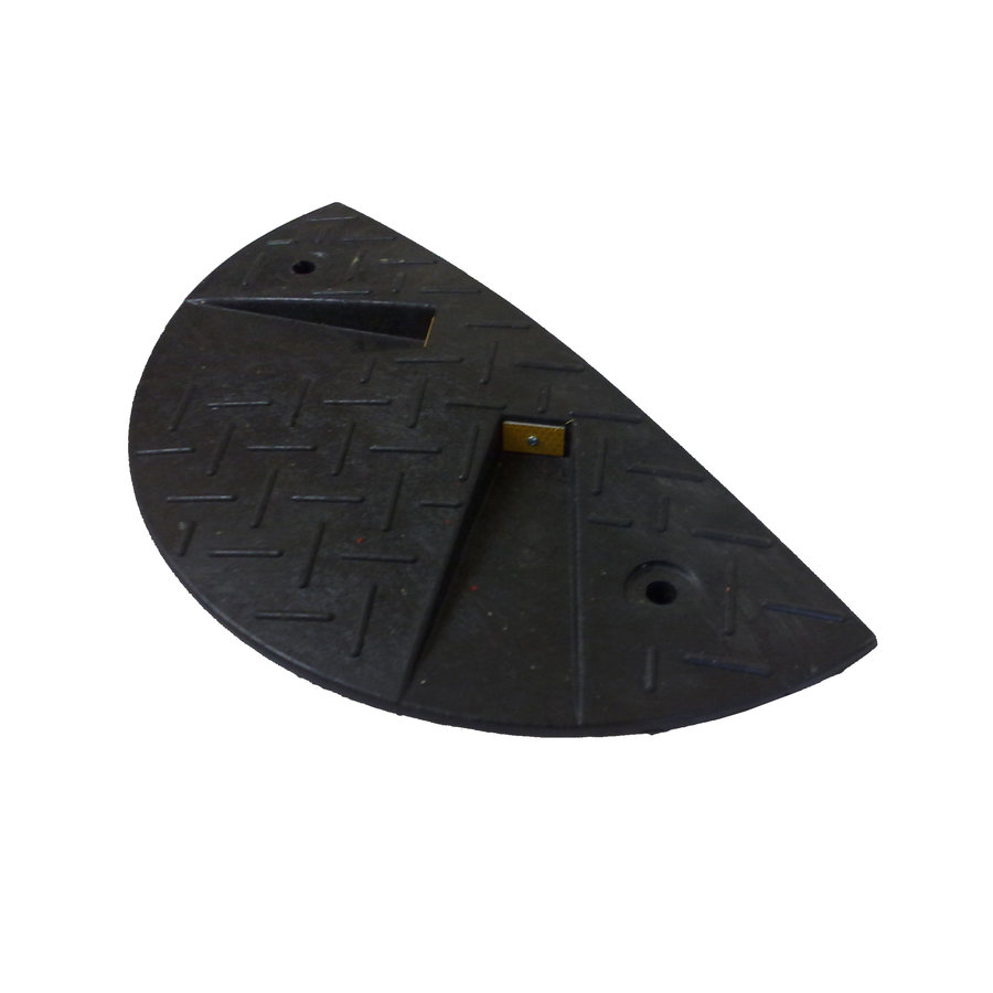 Černý plastový koncový zpomalovací práh - 30 km / hod - délka 21,5 cm, šířka 43 cm, výška 3 cm
