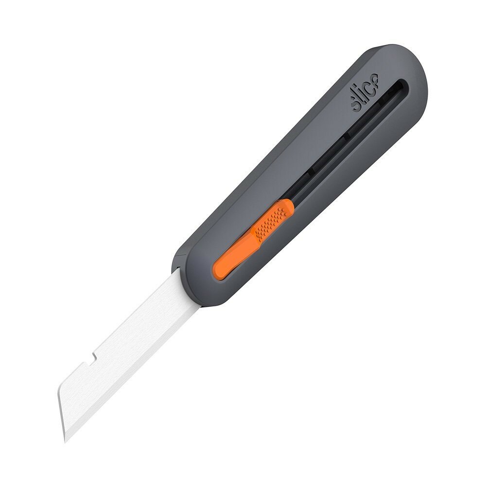 Černo-oranžový plastový průmyslový polohovatelný univerzální nůž SLICE - délka 15,5 cm, šířka 3,4 cm, výška 2,2 cm
