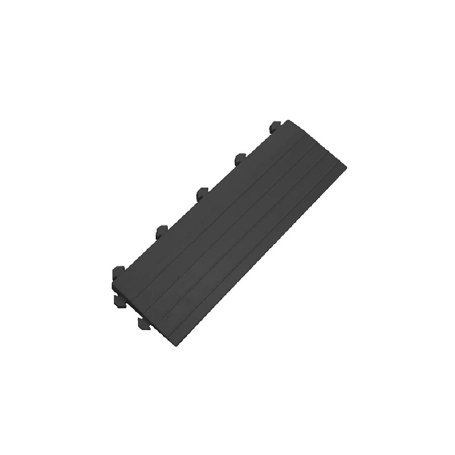 Černá gumová náběhová hrana "samec" pro rohože Premium Fatigue - 50 x 15 x 2,4 cm
