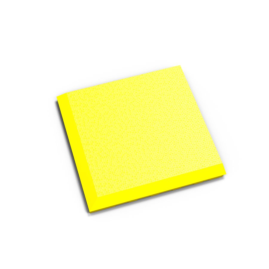 Žlutý PVC vinylový rohový nájezd "typ C" Fortelock Invisible (hadí kůže) - délka 14,5 cm, šířka 14,5 cm, výška 0,67 cm