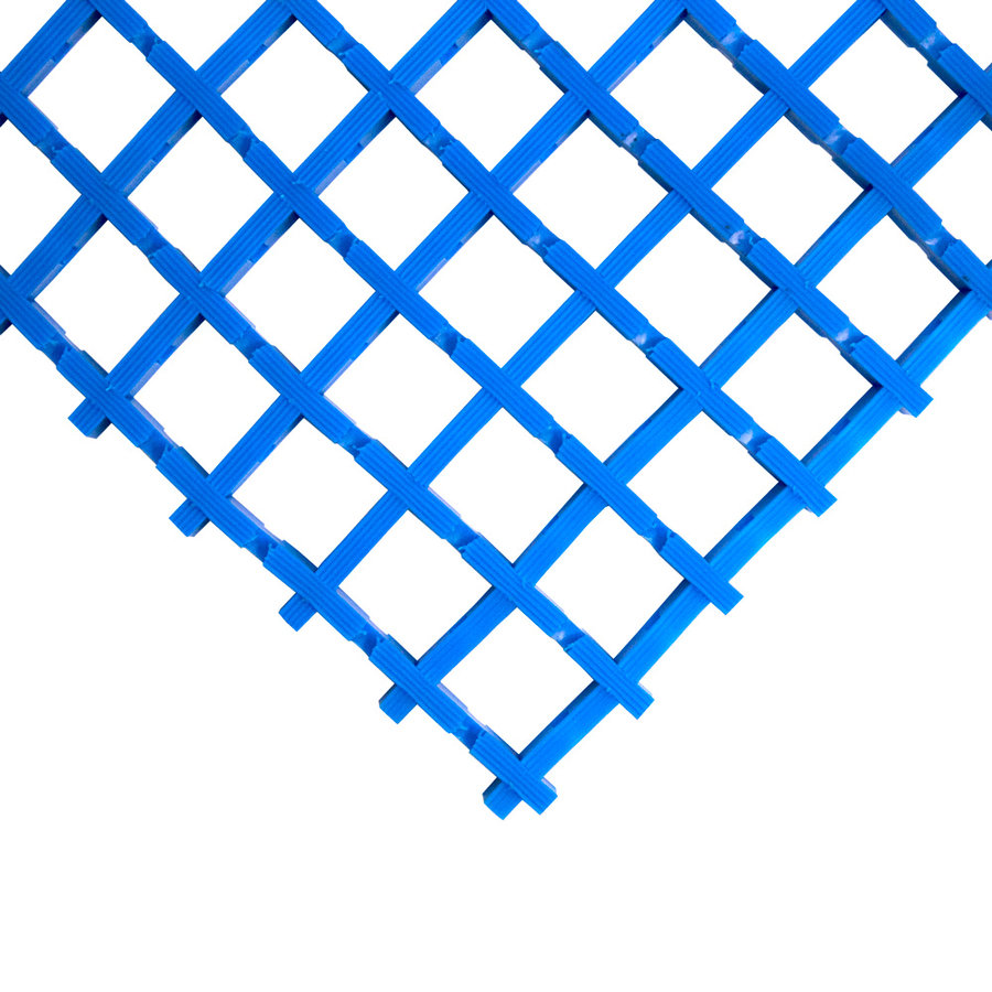 Modrá univerzální průmyslová protiskluzová olejivzdorná rohož (mřížka 22 x 22 mm