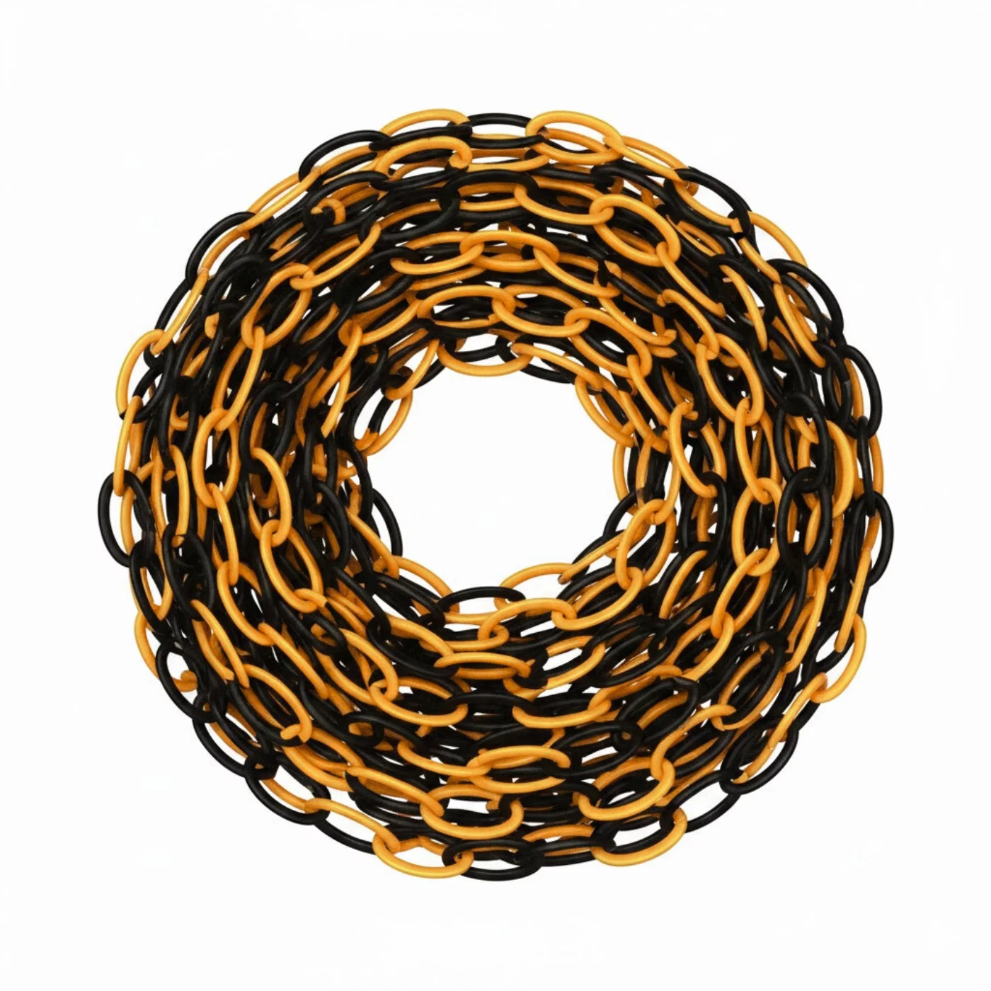 Černo-žlutý plastový (PP) vymezovací řetěz FLOMA TC87 - 0,6 cm x 25 m