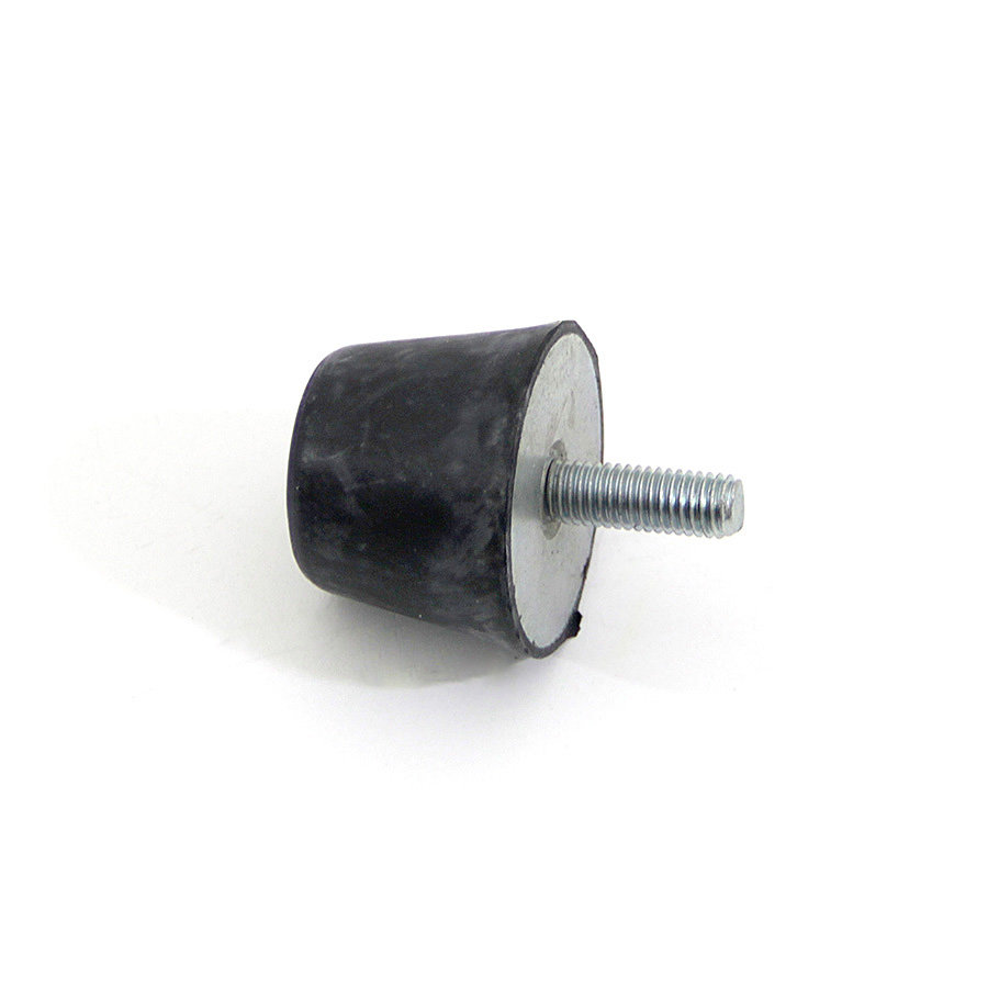 Černý gumový doraz tvaru komolého kužele se šroubem FLOMA - průměr 4 cm x 3 cm