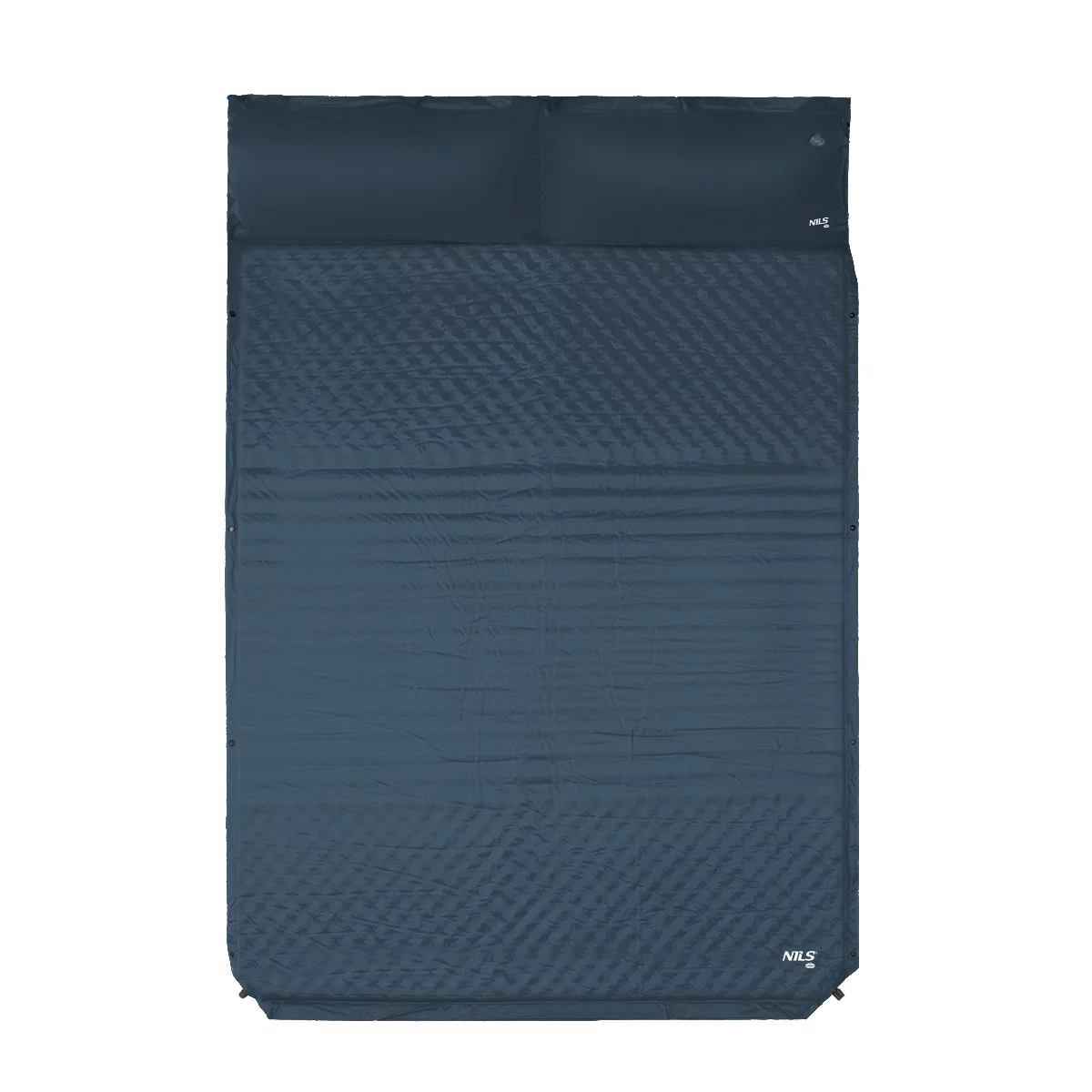 Šedá samonafukovací karimatka pro dvě osoby NILS CAMP - 186 x 130 cm a tloušťka 3 cm