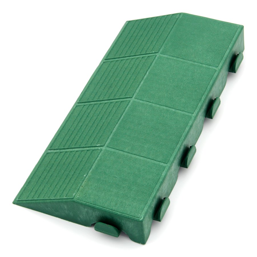 Zelený plastový nájezd "samec" pro terasovou dlažbu Linea Combi - 40 x 20,5 x 4,
