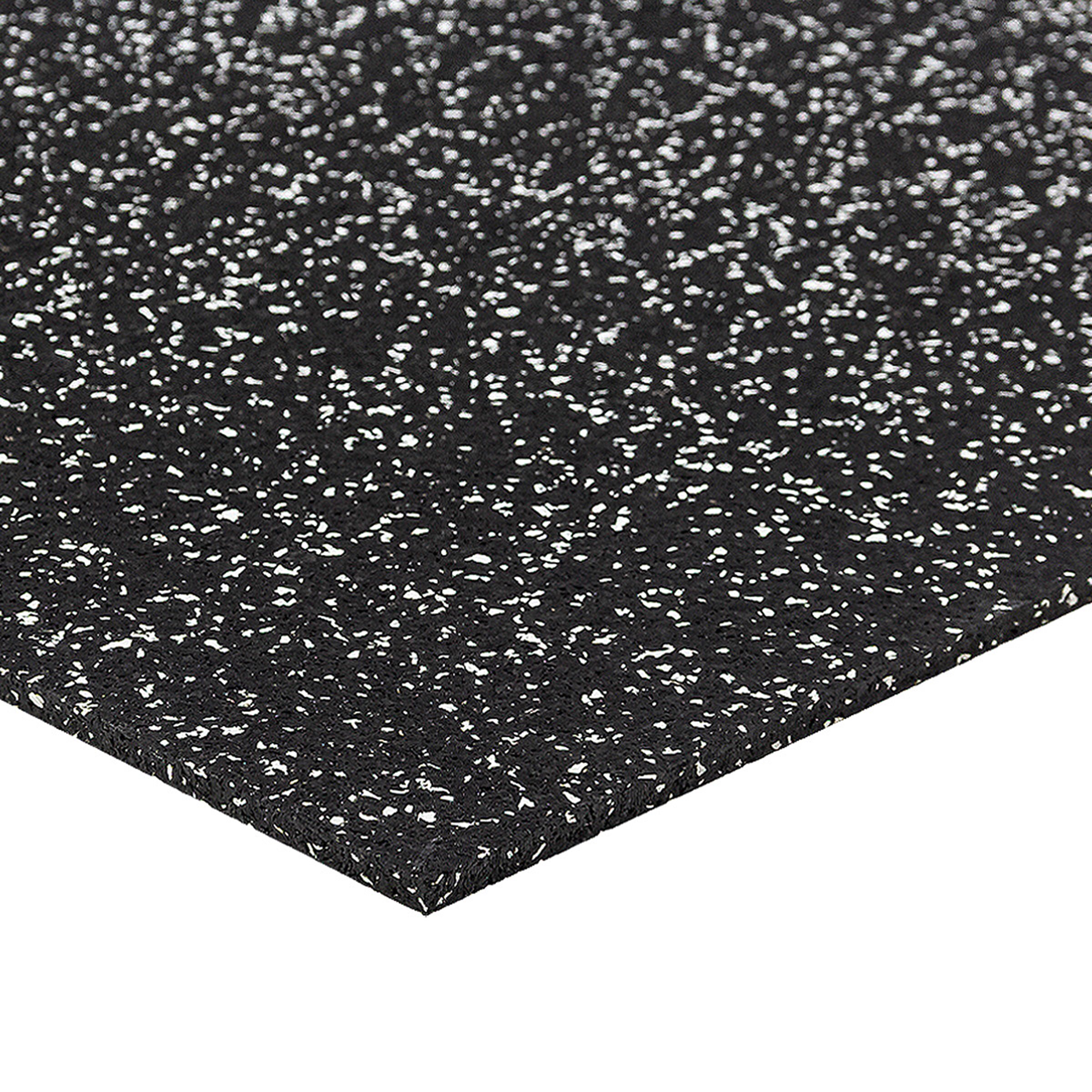 Černo-bílá podlahová guma (puzzle - střed) FLOMA FitFlo SF1050 - délka 50 cm, šířka 50 cm, výška 0,8 cm