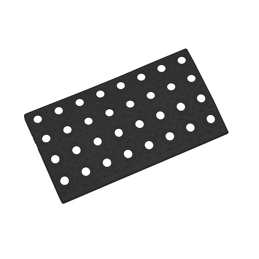 Černý plastový nájezd AT-STD, AvaTile - délka 25 cm, šířka 13,7 cm a výška 1,6 cm 