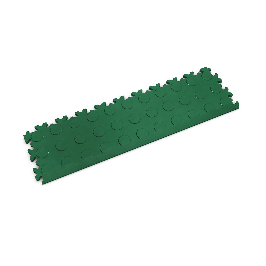 Zelený PVC vinylový nájezd Fortelock Industry Ultra (penízky) - délka 51 cm, šířka 14 cm, výška 1 cm