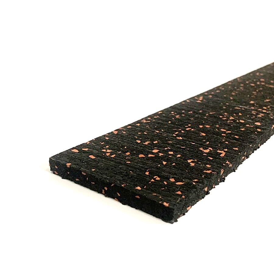 Černo-červená gumová soklová podlahová lišta FLOMA SF1100 IceFlo - délka 200 cm, šířka 7 cm, tloušťka 0,8 cm