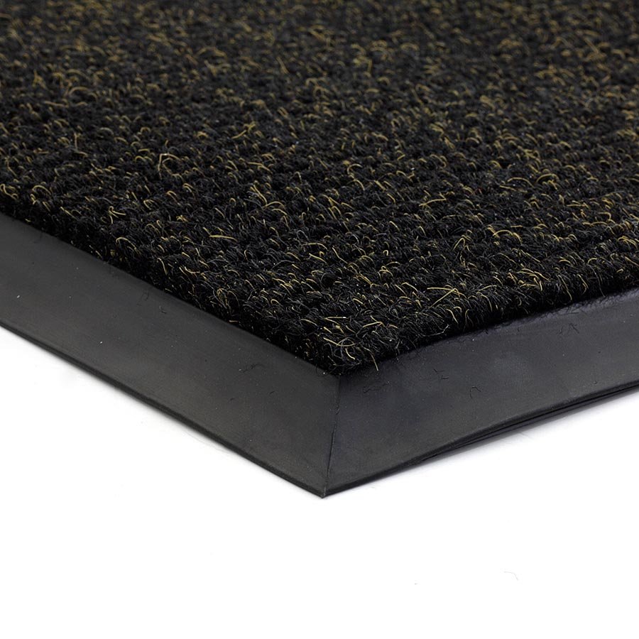 Černo-hnědá textilní zátěžová čistící rohož Catrine - 80 x 100 x 1,35 cm