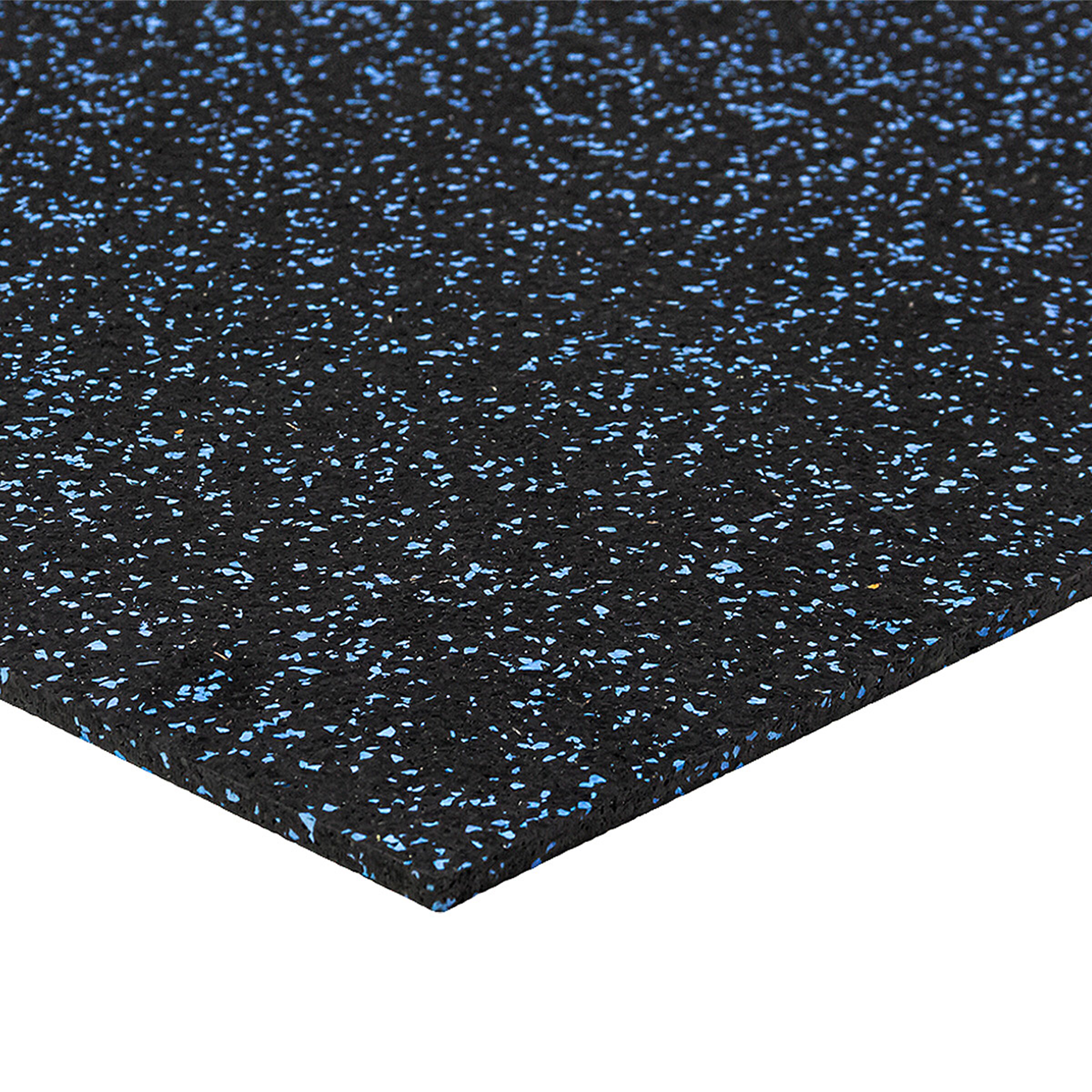 Černo-modrá gumová modulová puzzle dlažba (střed) FLOMA FitFlo SF1050 - délka 50 cm, šířka 50 cm, výška 0,8 cm