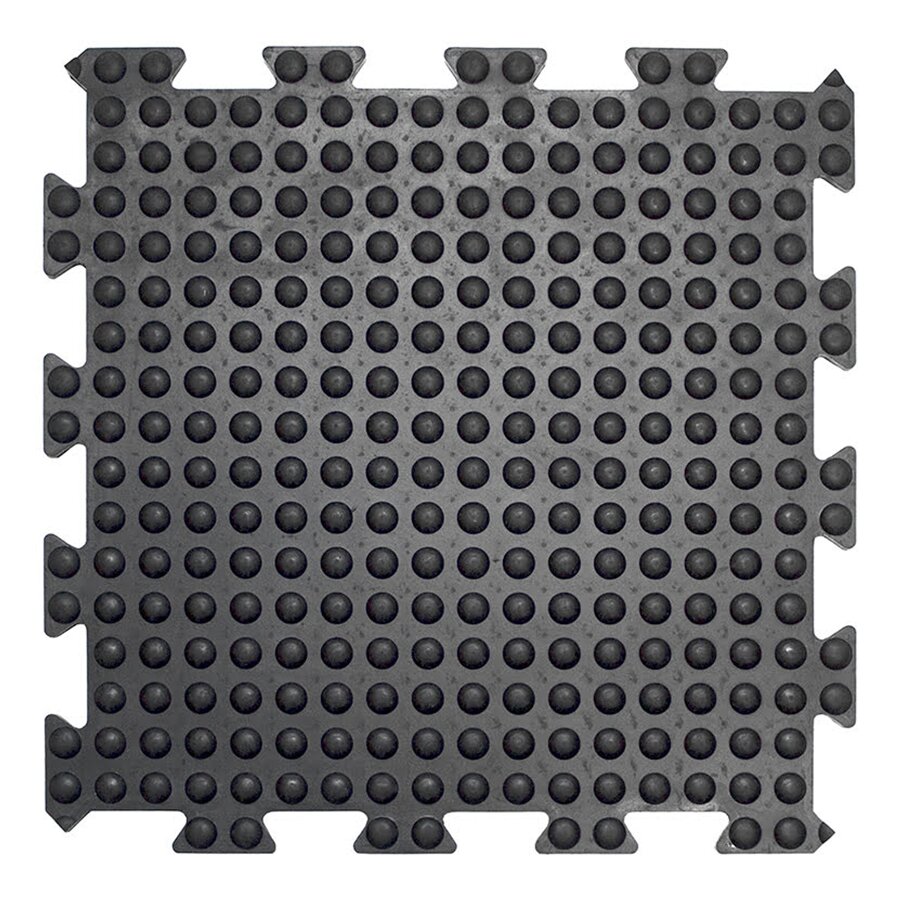Černá gumová protiúnavová průmyslová dlažba (střed) - 50 x 50 x 1,35 cm