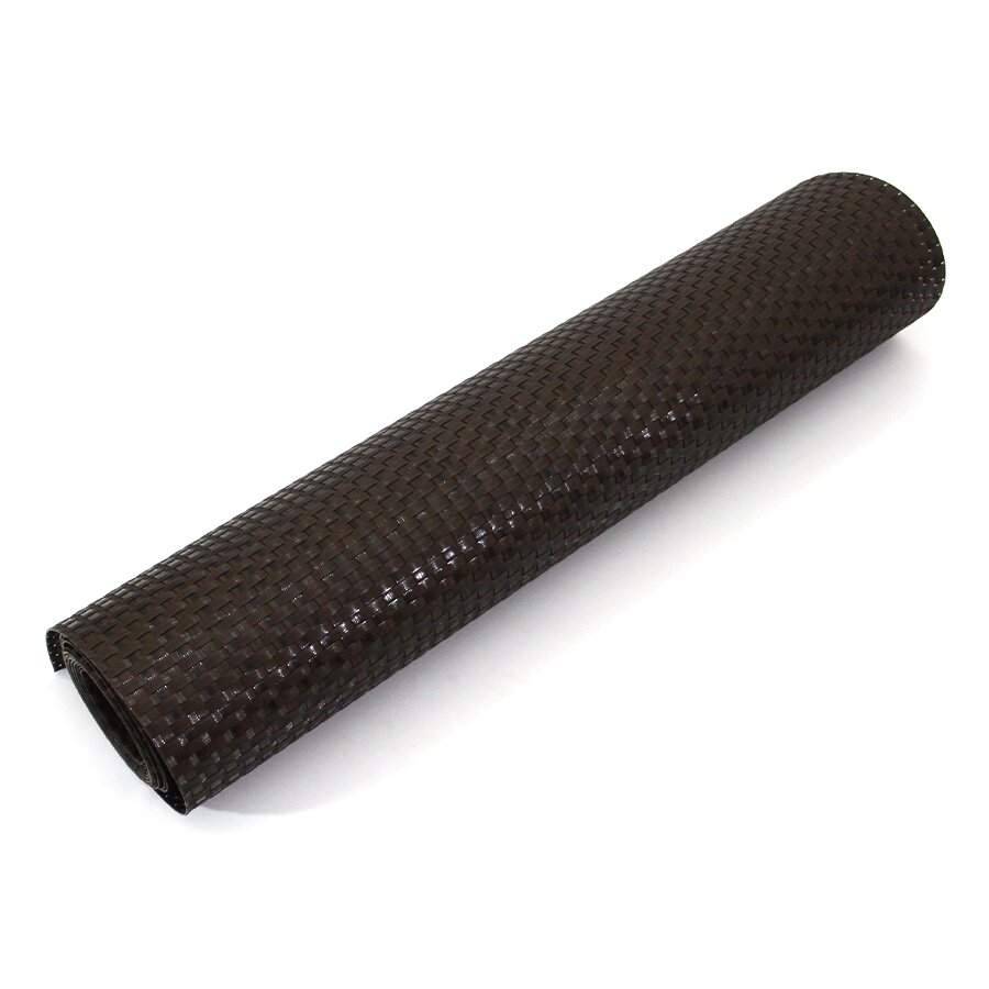 Černo-hnědá plastová ratanová stínící rohož "umělý ratan" (role) - délka 500 cm, výška 90 cm