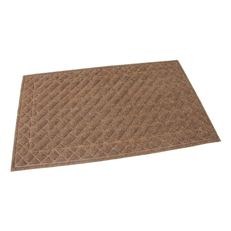 Hnědá textilní vstupní venkovní čistící rohož Bricks - Squares, FLOMA - délka 45 cm, šířka 75 cm a výška 1 cm 