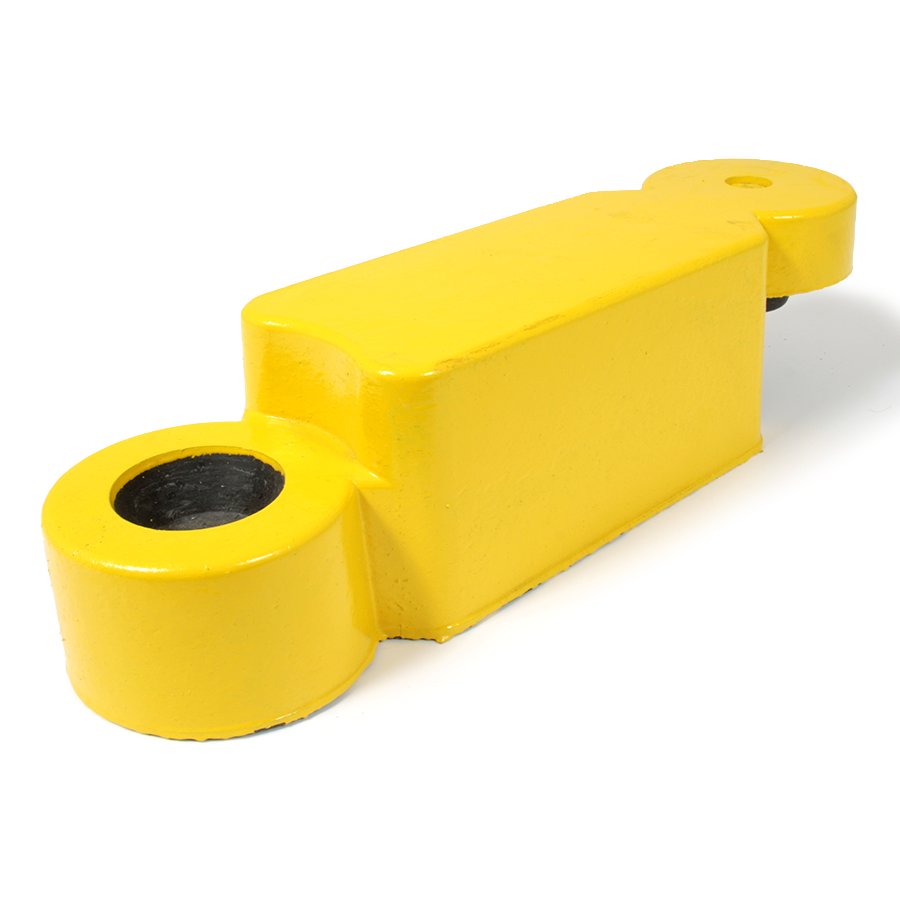 Žlutý plastový silniční obrubník - délka 58 cm, šířka 16 cm, výška 15,8 cm