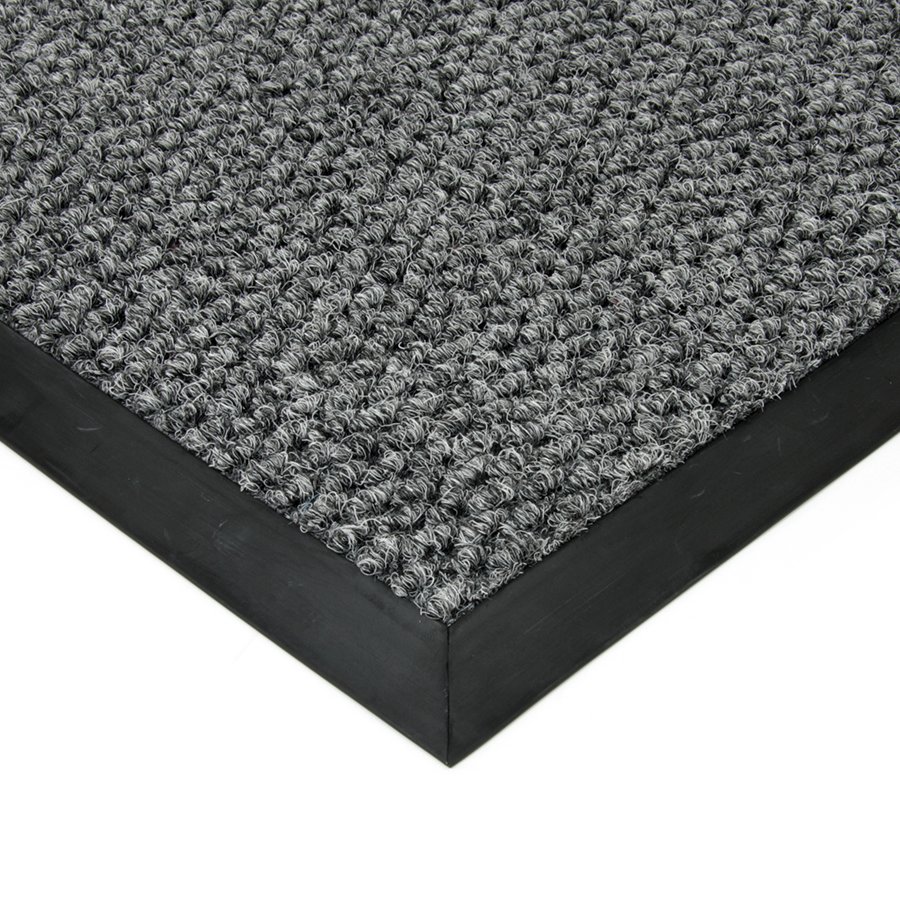 Šedá textilní zátěžová vstupní čistící rohož Fiona - 100 x 100 x 1,1 cm