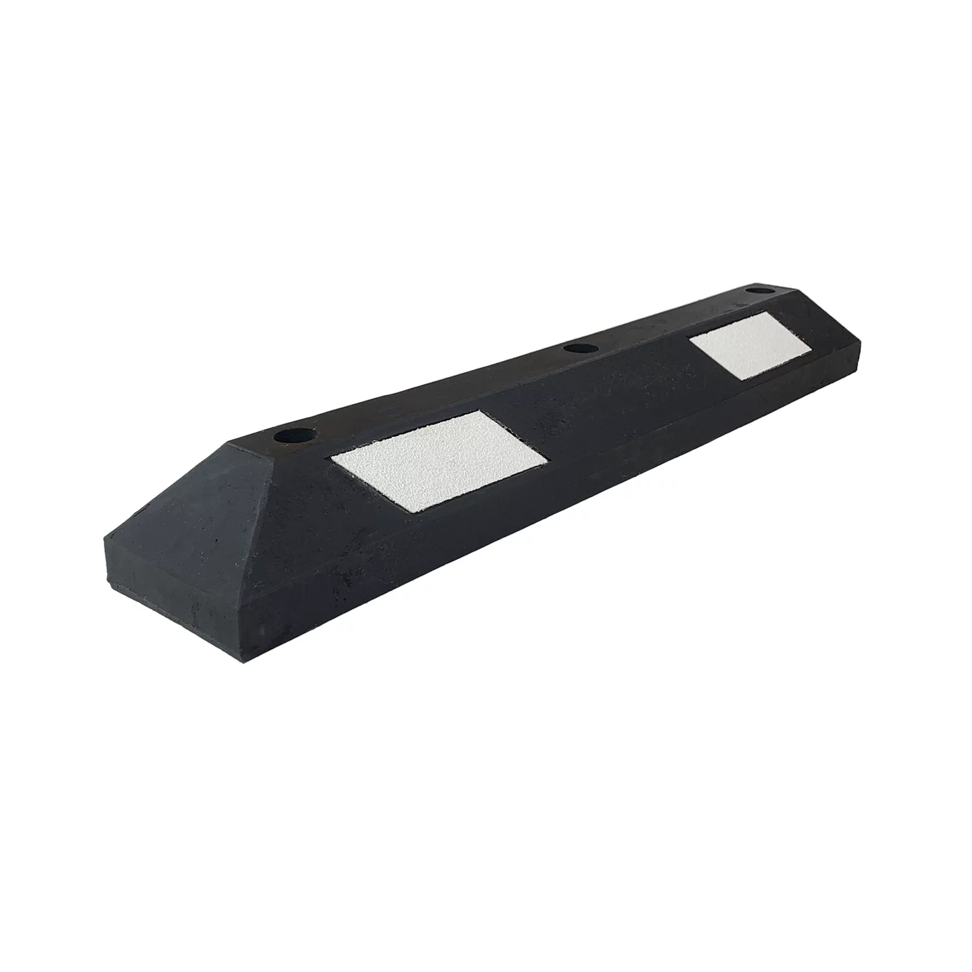 Černo-bílý plastový reflexní parkovací doraz FLOMA PS-01 - 90 x 15 x 10,5 cm