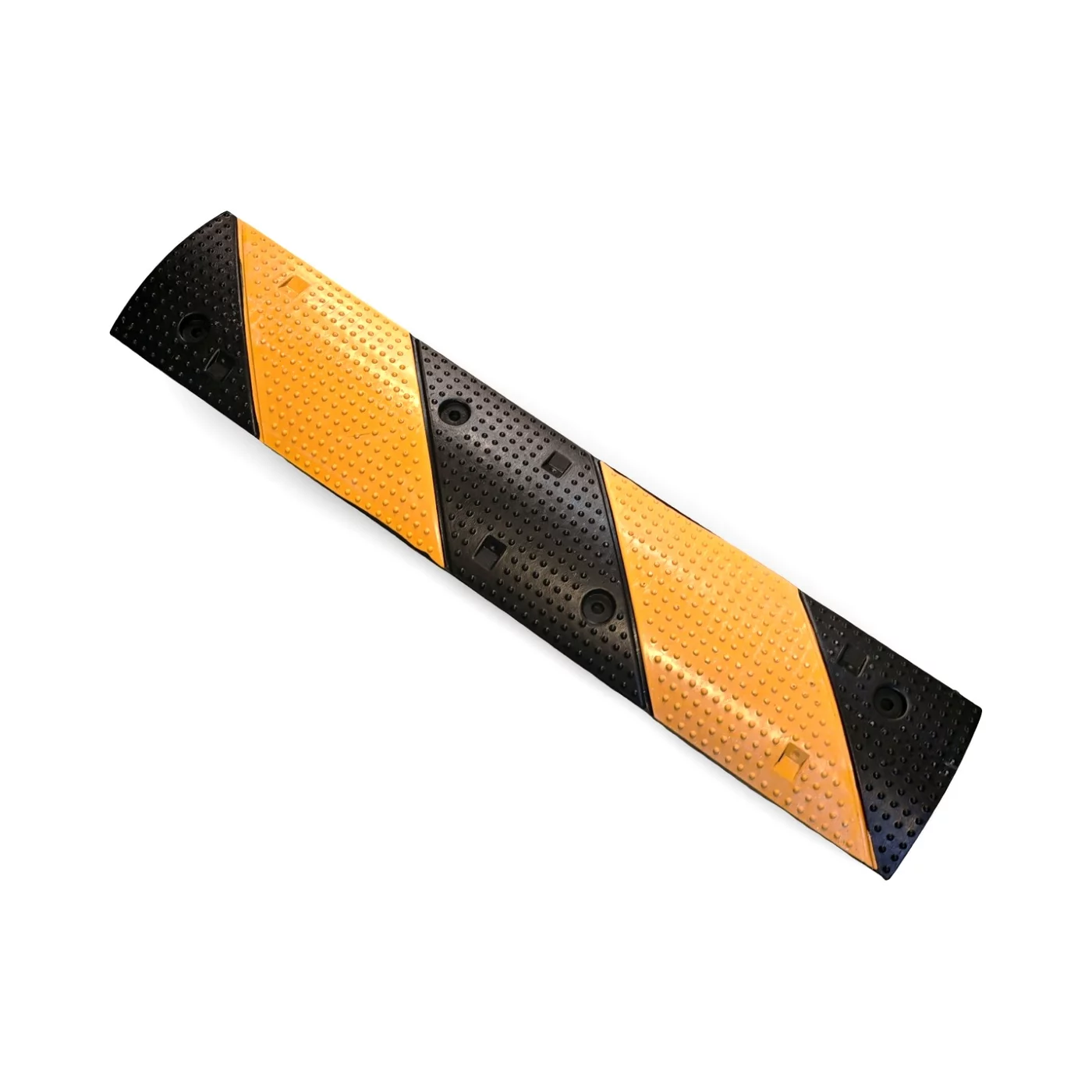 Černo-žlutý gumový zpomalovací práh FLOMA SB92 - 100 x 20 x 3 cm