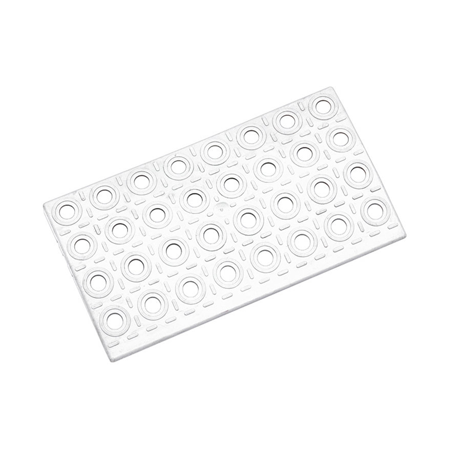 Bílý plastový nájezd AT-STD, AvaTile - délka 25 cm, šířka 13,7 cm a výška 1,6 cm 