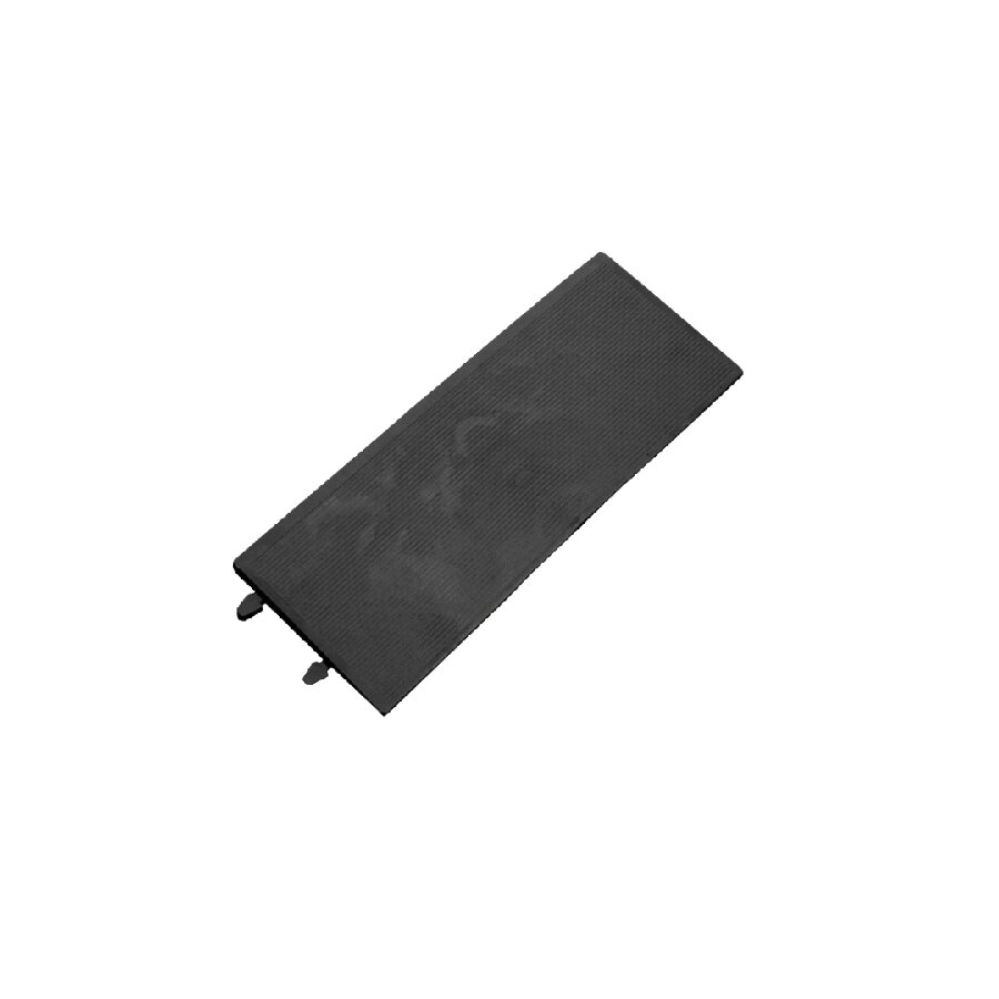 Černá gumová náběhová hrana "samice" pro rohože Tough - 48 x 18 x 2 cm