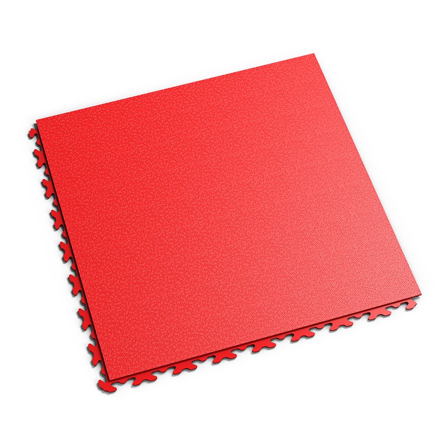 Červená PVC vinylová zátěžová dlažba Fortelock Invisible (hadí kůže) - délka 45,3 cm, šířka 45,3 cm, výška 0,67 cm