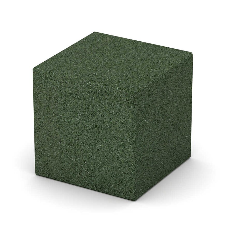 Zelená gumová kostka - délka 30 cm, šířka 30 cm, výška 30 cm