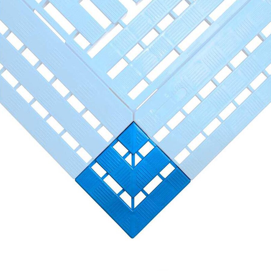 Modrá náběhová rohová hrana WORK-DECK - 11,2 x 11,2 x 2,5 cm