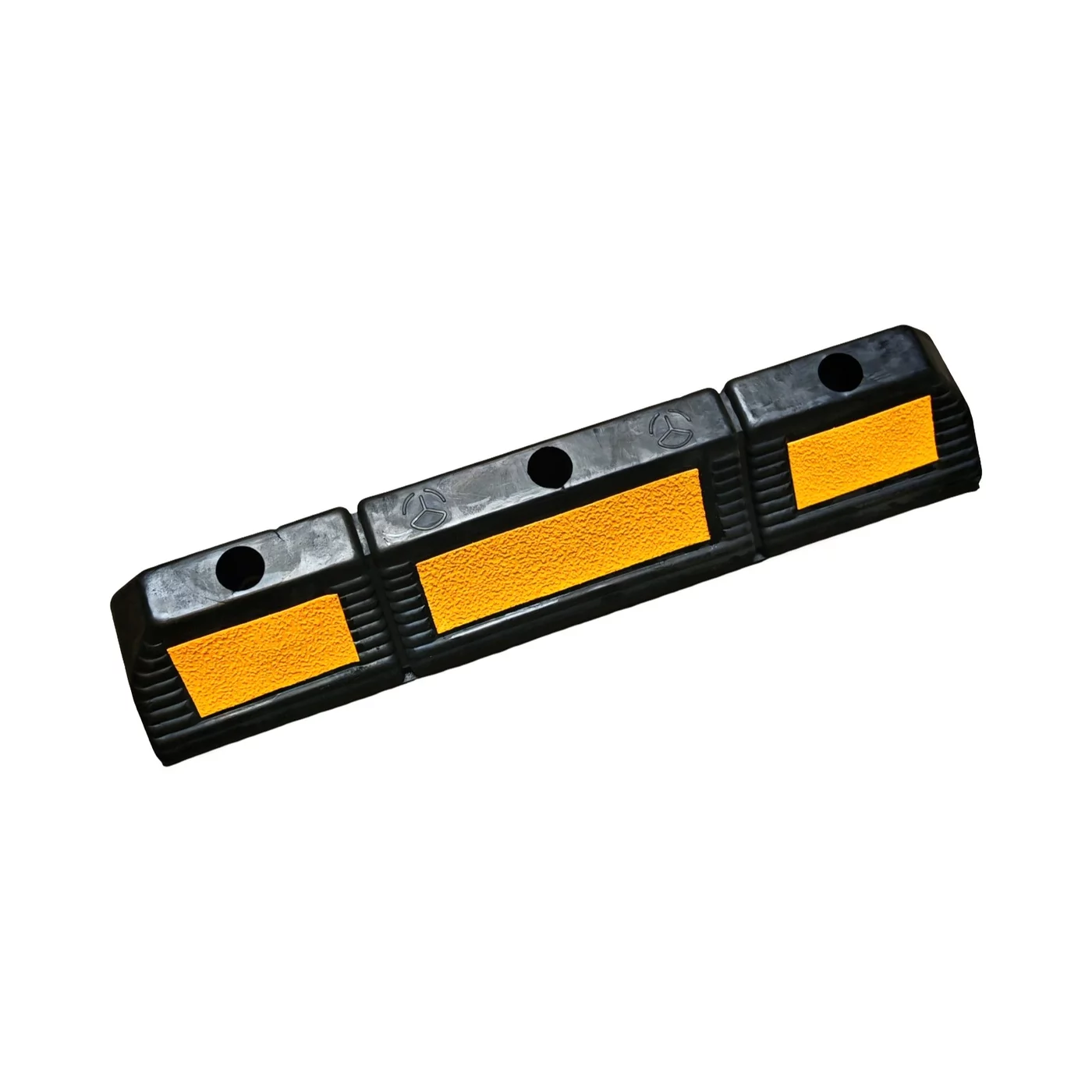 Černo-žlutý gumový parkovací reflexní doraz FLOMA - 57 x 11,5 x 8 cm