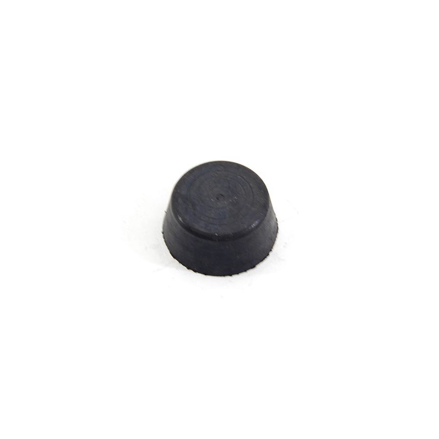 Černý pryžový doraz návlečný pro hlavu šroubu FLOXO - průměr 2,5 cm a výška 1,2 cm 