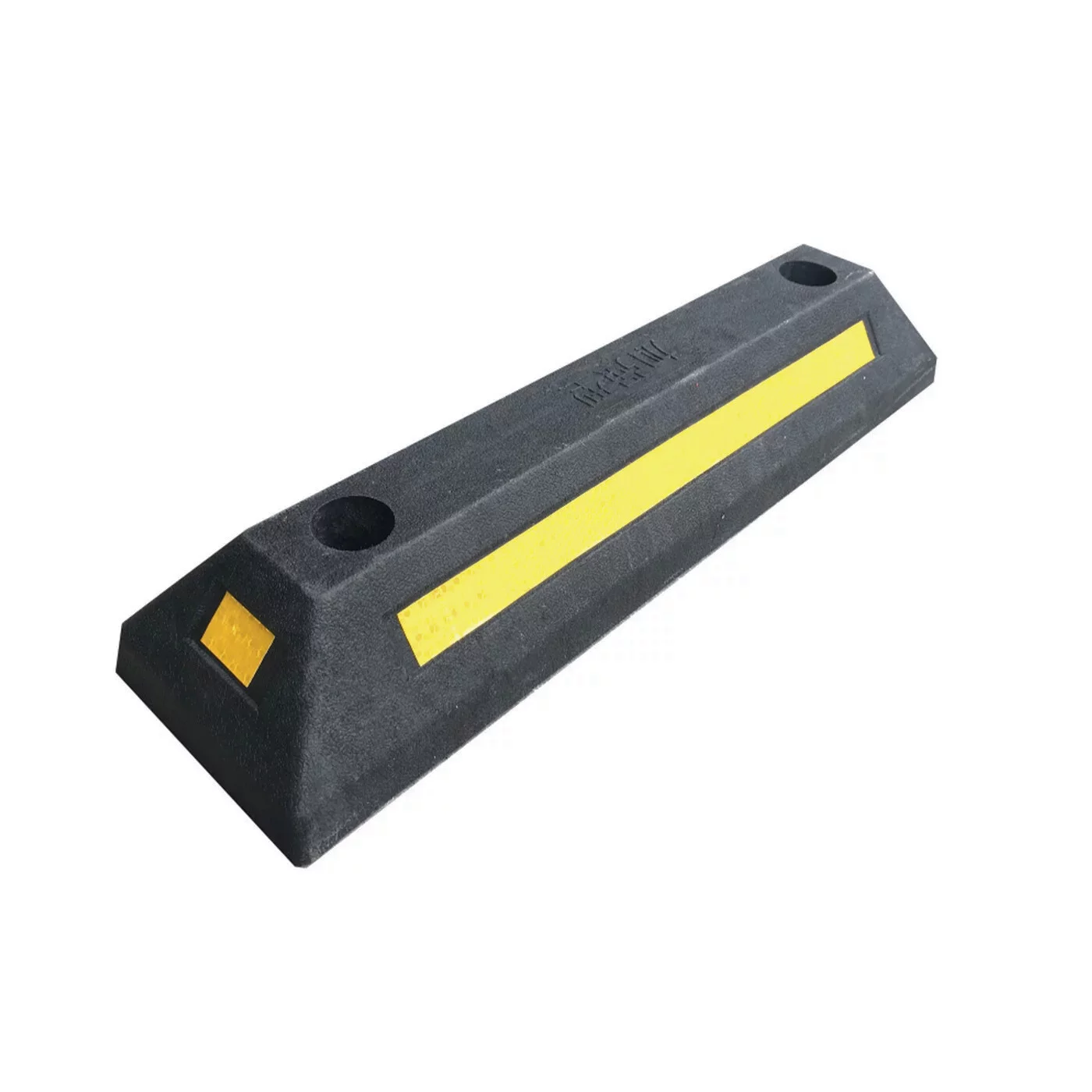 Černo-žlutý gumový parkovací doraz FLOMA WS11 - 56 x 16 x 10 cm