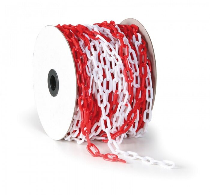 Červeno-bílé plastové - délka 1 m