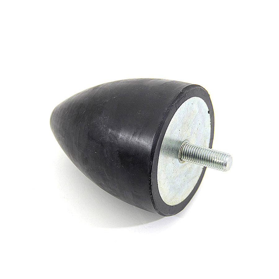 Černý gumový doraz tvaru kužele se šroubem FLOMA - průměr 11,5 cm x 13,6 cm