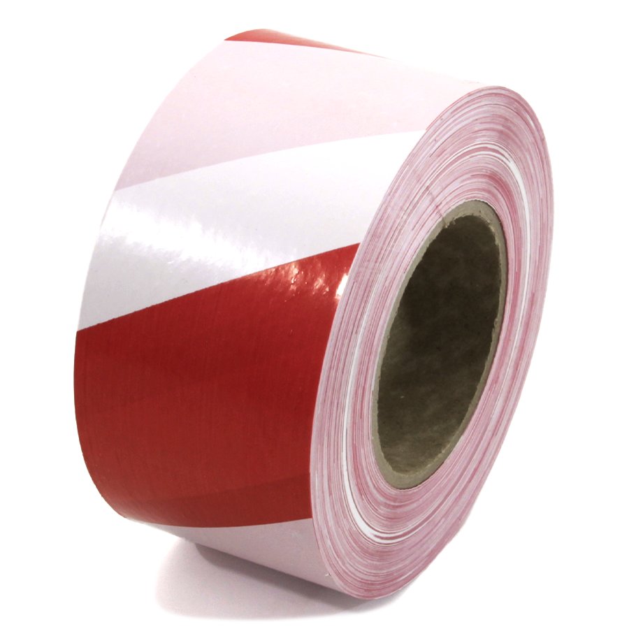 Bílo-červená vytyčovací páska - délka 500 m, šířka 7,5 cm