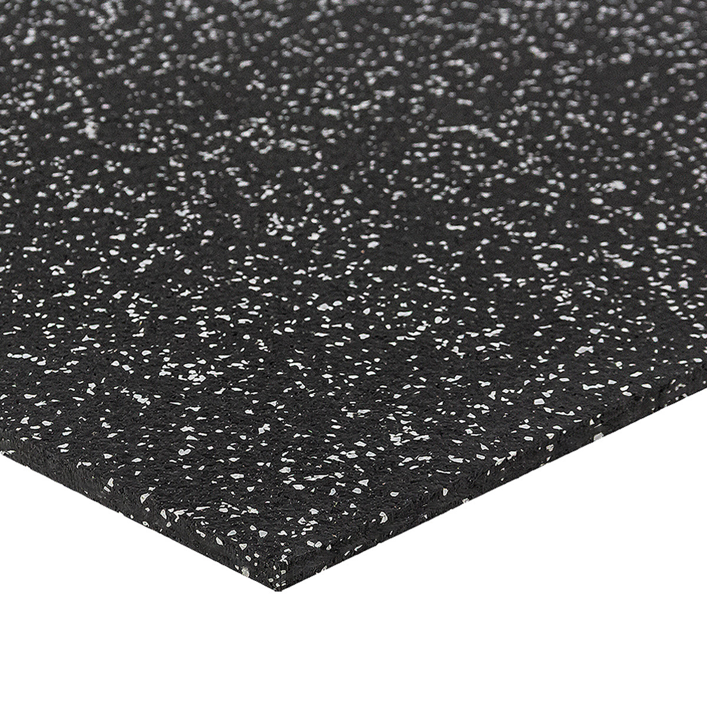 Černo-šedá podlahová guma (puzzle - střed) FLOMA FitFlo SF1050 - délka 100 cm, šířka 100 cm, výška 1 cm