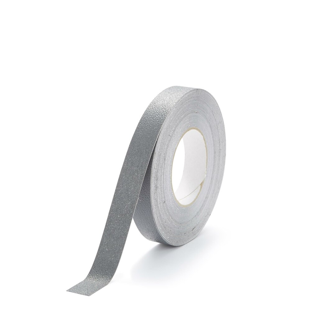 Šedá plastová voděodolná protiskluzová páska FLOMA Aqua-Safe - 18,3 x 2,5 cm tlo