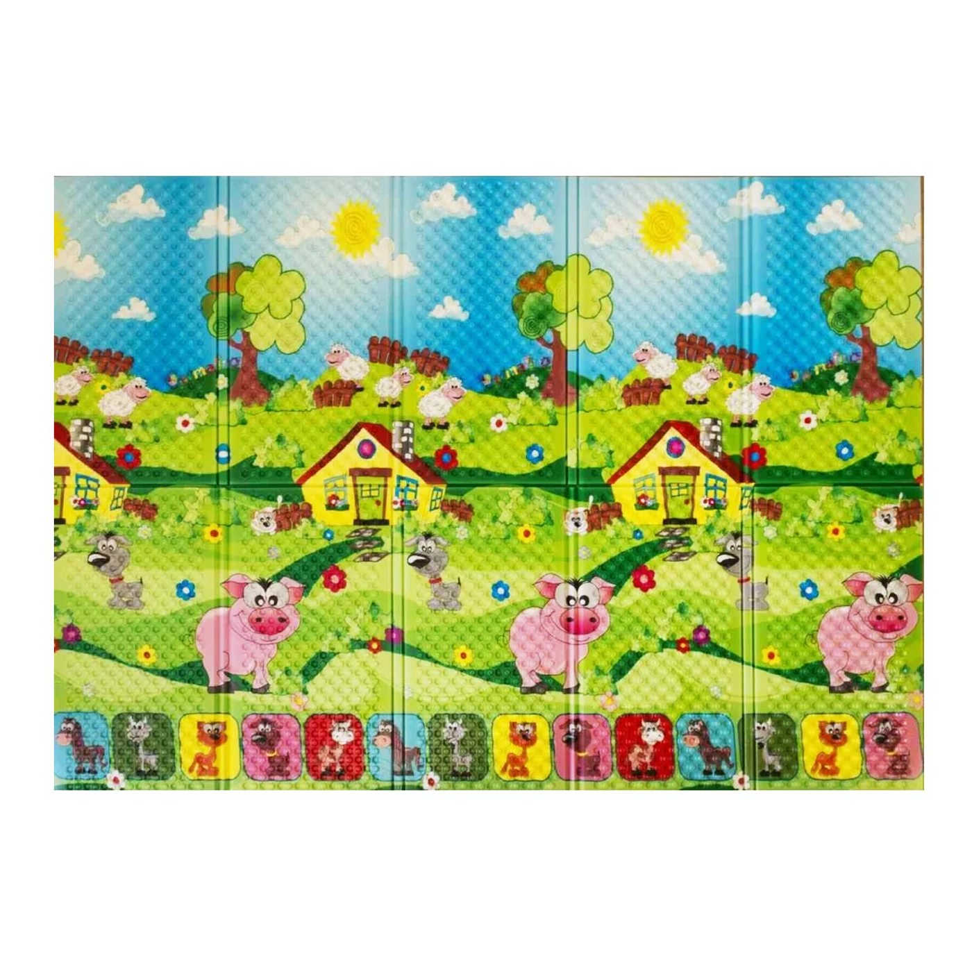 Pěnová skládací dětská hrací podložka Casmatino Piggy - 200 x 140 x 1 cm