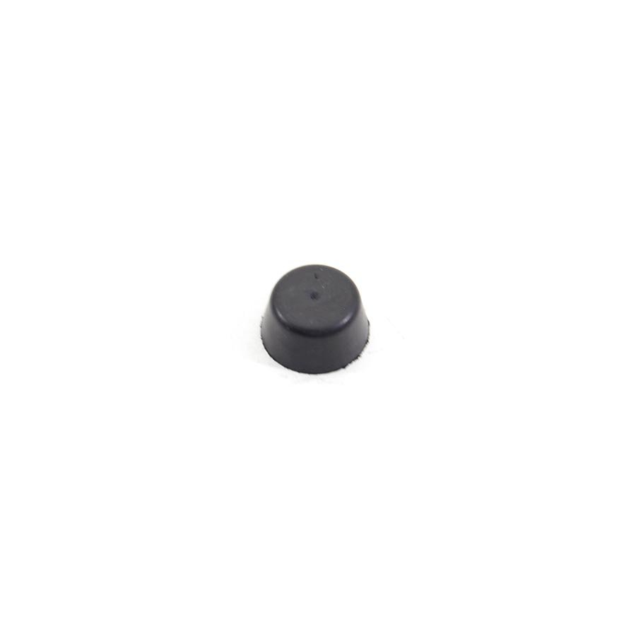 Černý pryžový doraz návlečný pro hlavu šroubu FLOXO - průměr 1,7 cm a výška 0,9 cm 