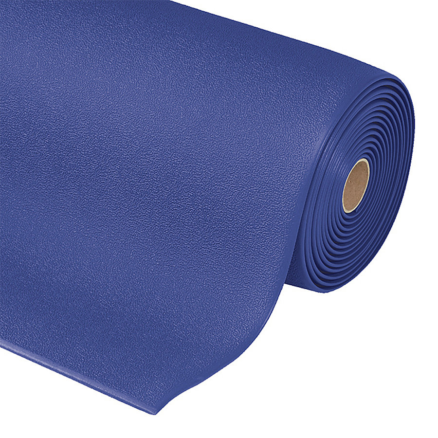 Modrá protiúnavová průmyslová rohož Sof-Tred - 1830 x 122 x 0,94 cm