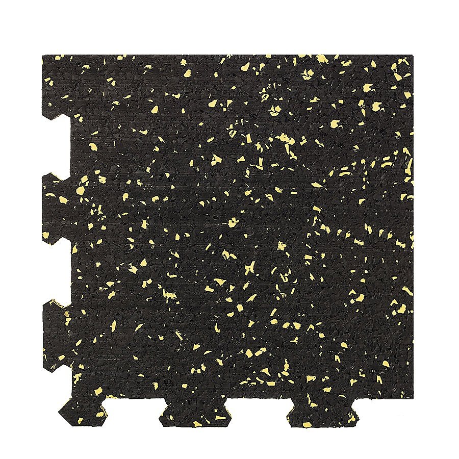 Různobarevná pryžová (10% EPDM PREMIUM) modulární fitness deska (roh) SF1050, FLOMA - délka 95,6 cm, šířka 95,6 cm a výška 1,6 cm 
