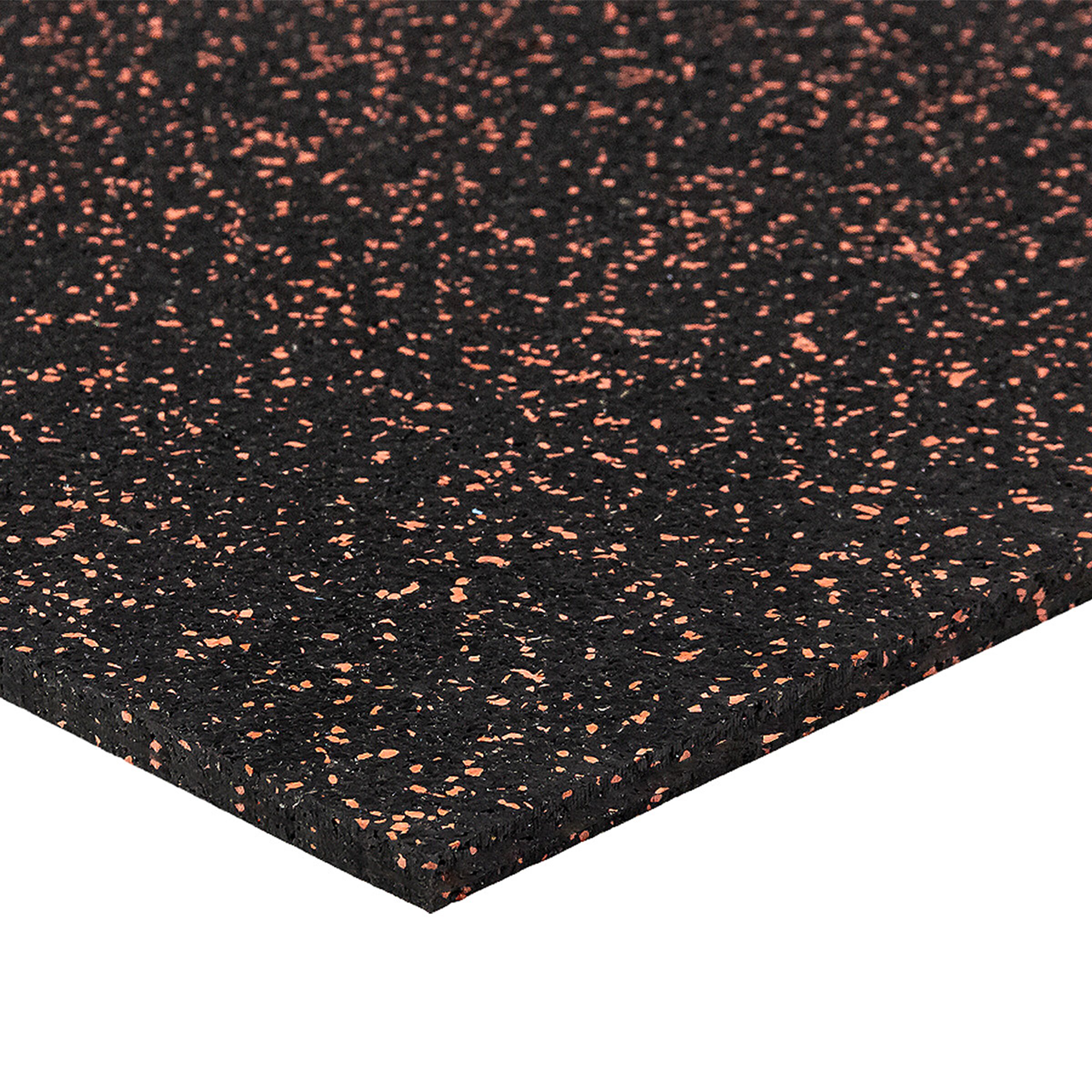 Černo-červená podlahová guma (puzzle - roh) FLOMA FitFlo SF1050 - délka 50 cm, šířka 50 cm, výška 1 cm