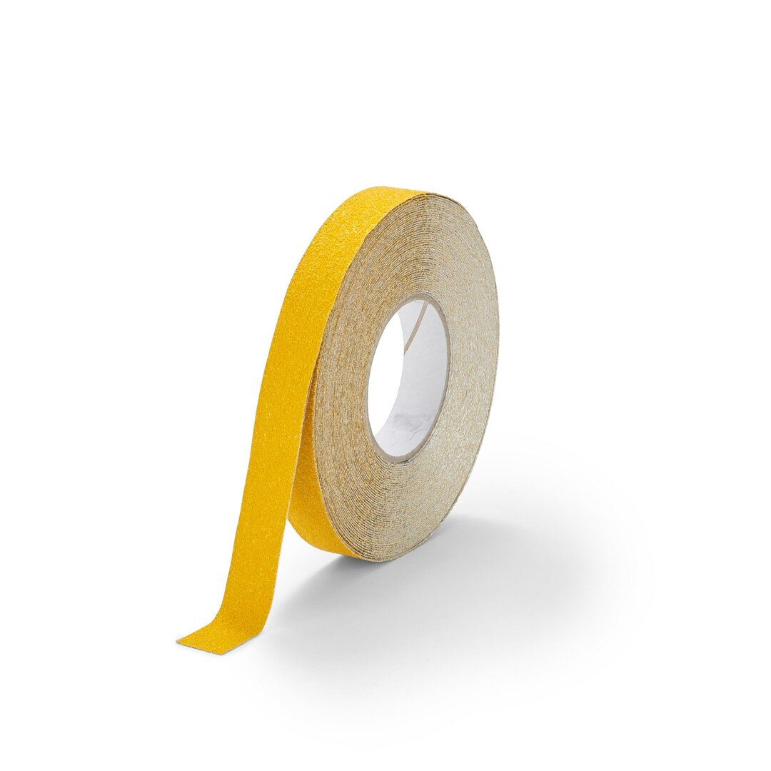 Žlutá korundová protiskluzová páska pro nerovné povrchy FLOMA Conformable - 18,3