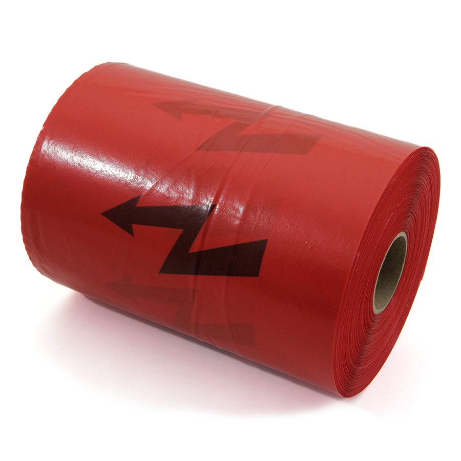 Červená výkopová páska - délka 250 m, šířka 22 cm
