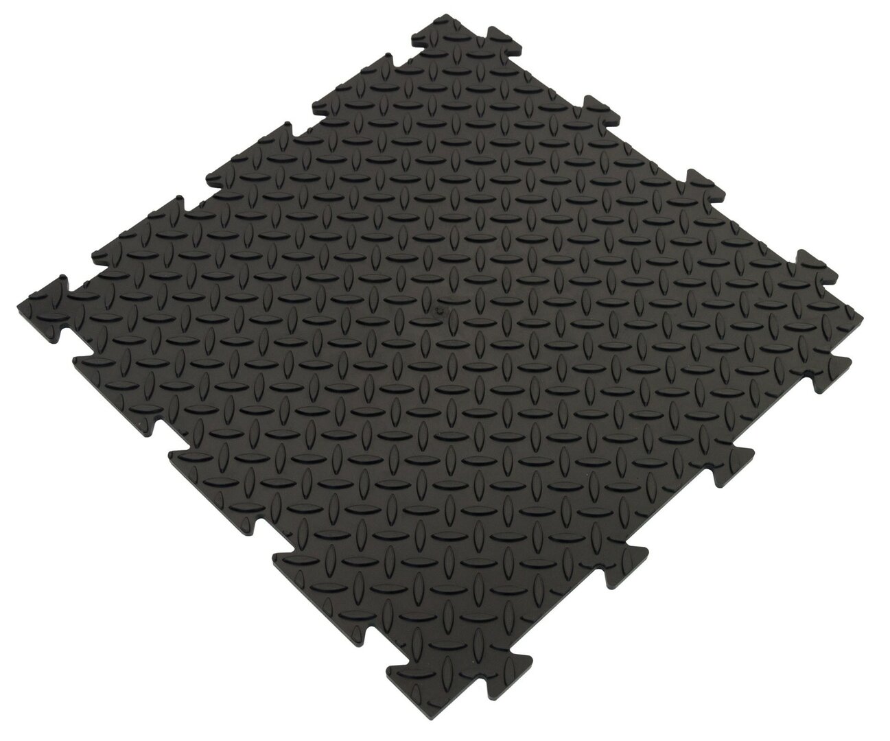 Černá PVC vinylová zátěžová puzzle protiskluzová dlažba Tenax - 50 x 50 x 0,8 cm