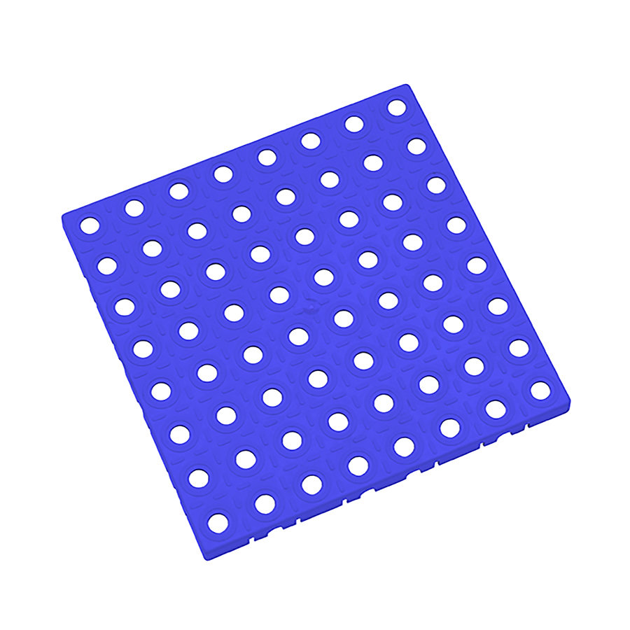 Modrá plastová modulární dlaždice AT-HRD, AvaTile - délka 25 cm, šířka 25 cm a výška 1,6 cm 