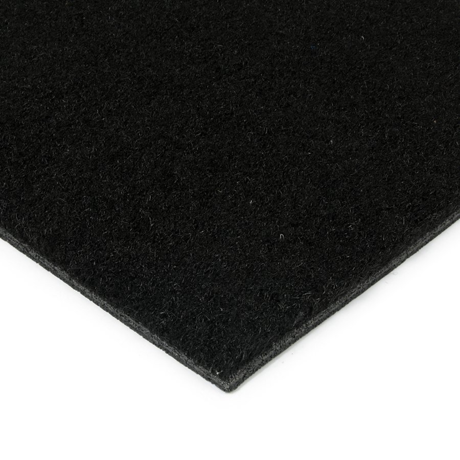 Černá kokosová vstupní zátěžová čistící zóna Synthetic Coco, FLOMA - délka 200 cm, šířka 200 cm a výška 1 cm 