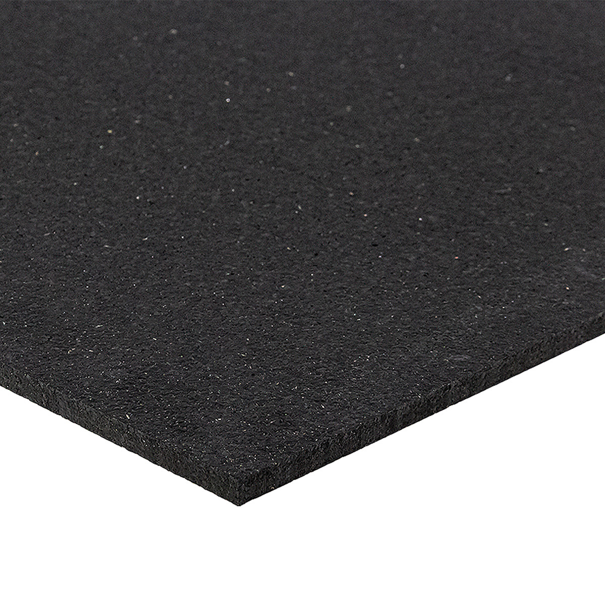 Černá podlahová guma (puzzle - střed) FLOMA FitFlo SF1050 - délka 50 cm, šířka 50 cm, výška 1 cm