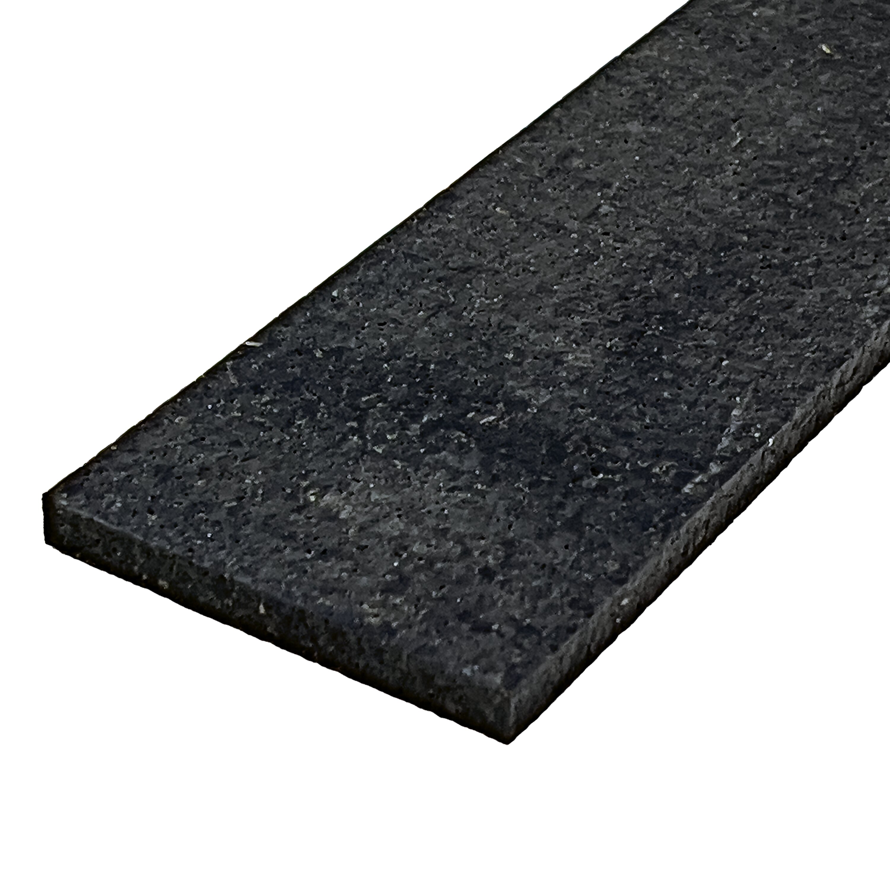 Černá gumová soklová podlahová lišta FLOMA FitFlo IceFlo - 200 x 7 x 0,8 cm