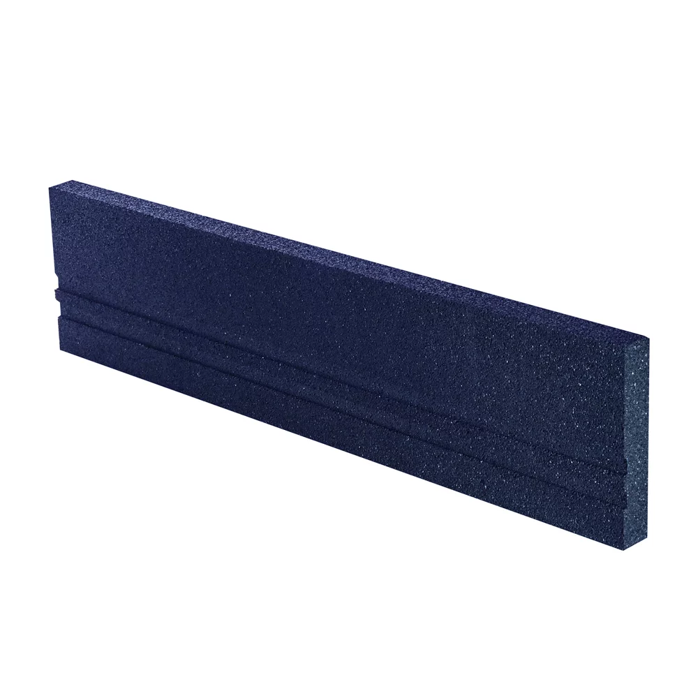 Modrý gumový dopadový obrubník FLOMA BoF - 100 x 5 x 25 cm