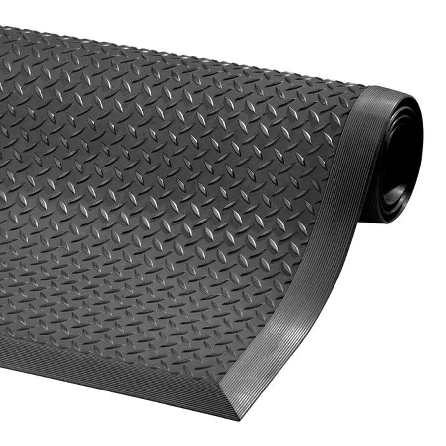Černá protiúnavová protiskluzová průmyslová rohož Cushion Flex - 210 x 91 x 1,27