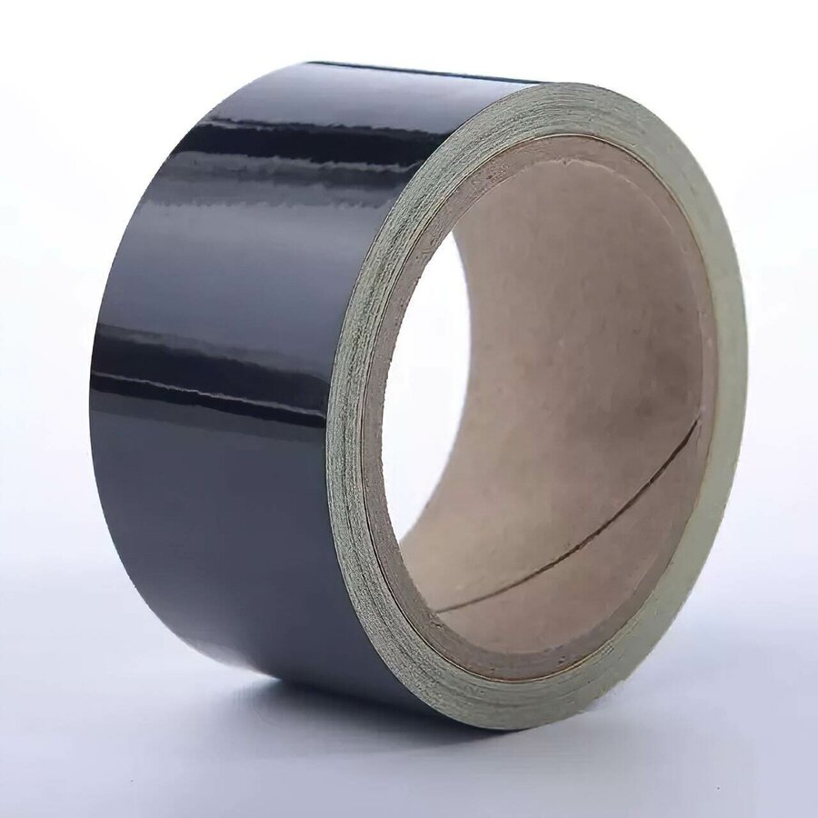 Černá výstražná páska s hliníkem ALU - délka 15 m, šířka 5 cm